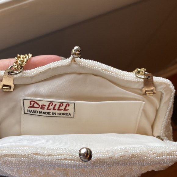 Vintage Delill Beaded Handbag White - Picture 6 of 15